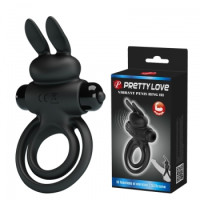 Эрекционное кольцо Pretty Love Vibrant Penis Ring III Black Эрекционное кольцо Pretty Love Vibrant Penis Ring III Black