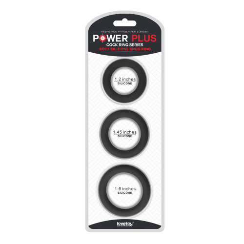 Эрекционные кольца LoveToy Power Plus Soft Silicone Snug Ring Black