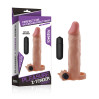 Подовжуюча насадка на пеніс LoveToy Pleasure Extender Sleeve Vibro Тілесна 056