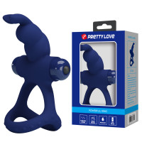 Ерекційне кільце Pretty Love Powerful Vibro Cock Ring II Bunny Blue