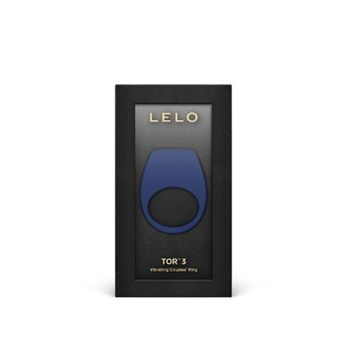 Эрекционное кольцо с вибрацией LELO Tor 3 Base Blue, управление со смартфона