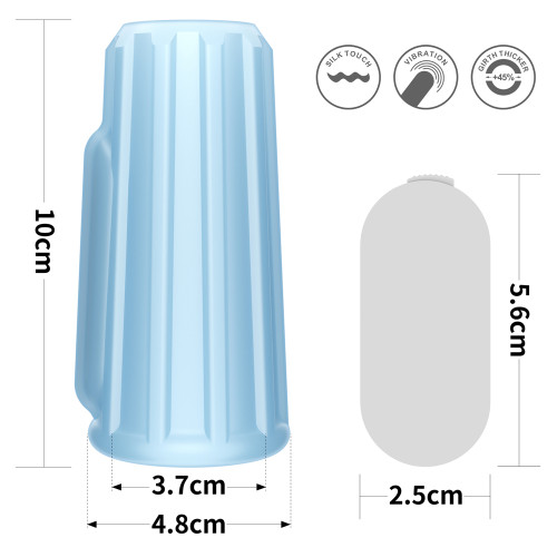 Насадка на член LoveToy Vibrating Ridge Knights Ring Blue