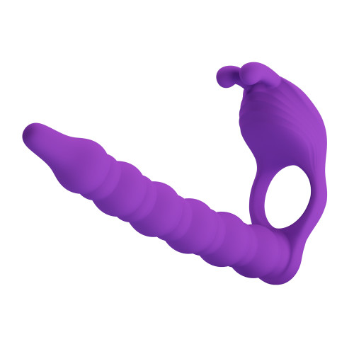 Кольцо-насадка для двойного проникновения Pretty Love Blackney Vibrating Enhacer Purple