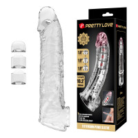 Удлинительная насадка на член Pretty Love Extension Penis Sleeve 26 см Clear