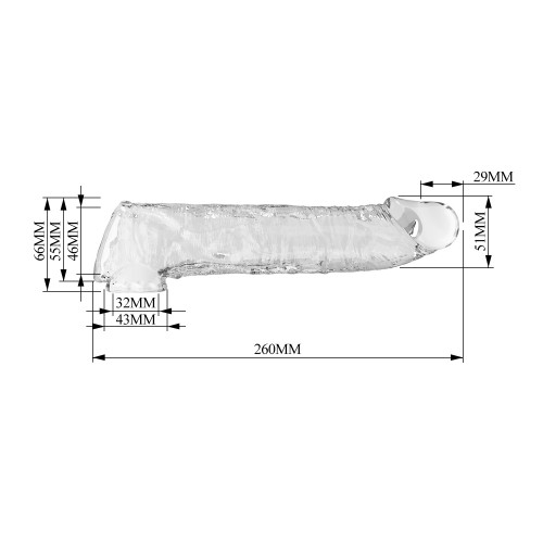 Подовжуюча насадка на член Pretty Love Extension Penis Sleeve 26 см Clear