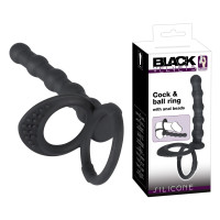 Насадка для двойного проникновения Black Velvets Cock & Ball Ring