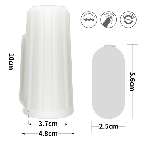 Насадка на член LoveToy Vibrating Ridge Knights Ring White