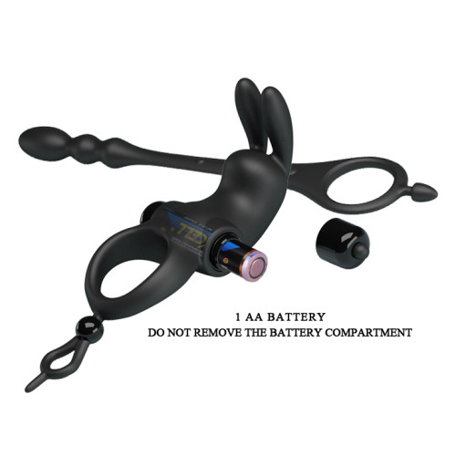 Насадка на член Pretty Love Vibration Penis Sleeve V Черная