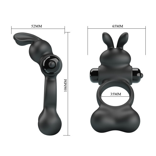 Эрекционное кольцо Pretty Love Vibrant Penis Ring Yusuf Black