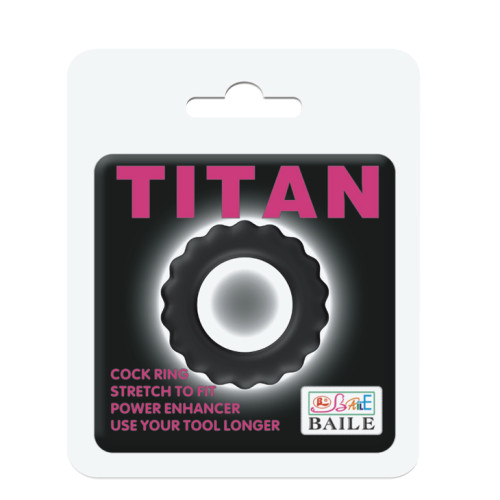 Эрекционное кольцо LyBaile TITAN cock ring Черное BI0300