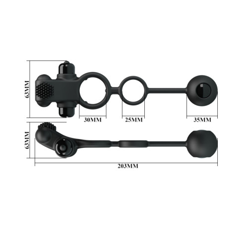 Насадка на член Pretty Love Vibro Penis Sleeve IV Черная