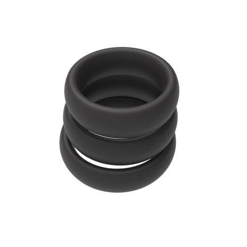 Набор эрекционных колец Erospace Men's Play Set Of 3 Cock Rings B9