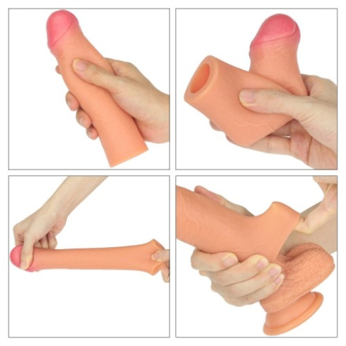 Насадка на член LoveToy Revolutionary Silicone Nature Extender Add 2 Flesh 141