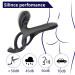 Вибрационное кольцо Erospace Men's Play Vibrating Cock Ring With Clitoral & Taint Stimulation B11