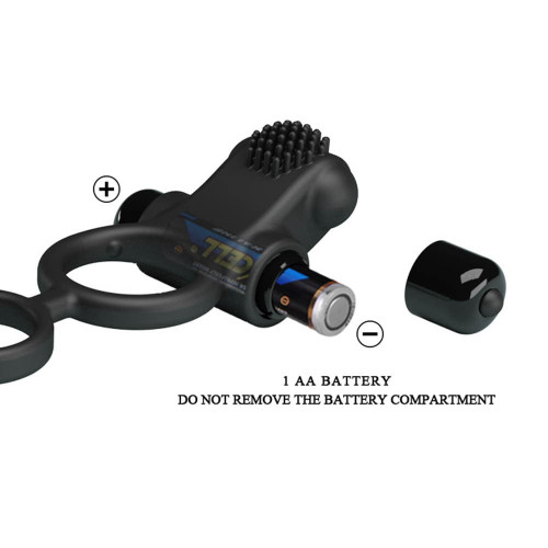 Насадка на член Pretty Love Vibro Penis Sleeve IV Черная