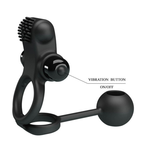 Насадка на член Pretty Love Vibro Penis Sleeve IV Черная