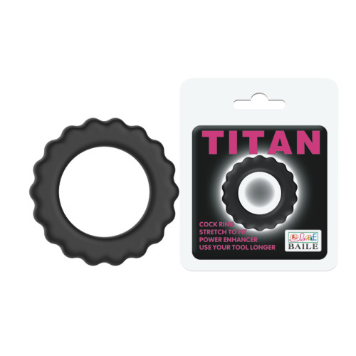 Эрекционное кольцо LyBaile TITAN cock ring Черное BI0300