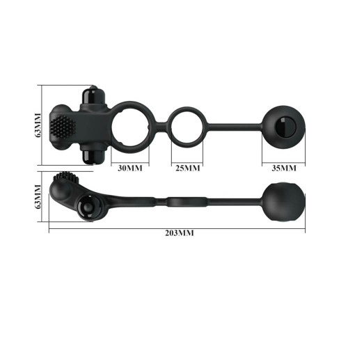 Насадка на член Pretty Love Vibro Penis Sleeve IV Черная