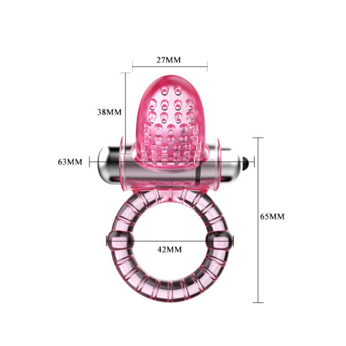 Кільце ерекційне LyBaile Cook ring 10 Functions vibe Рожеве