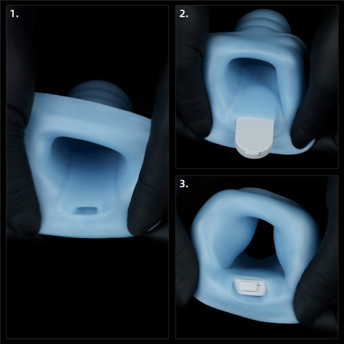 Насадка на член LoveToy Vibrating Wave Knights Ring Blue