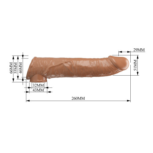 Подовжуюча насадка на член Pretty Love Extension Penis Sleeve 26 см Latin