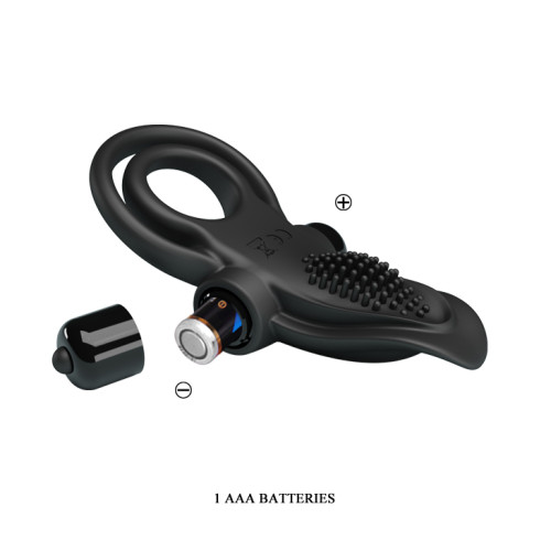 Эрекционное кольцо Pretty Love Vibrant Penis Ring Black