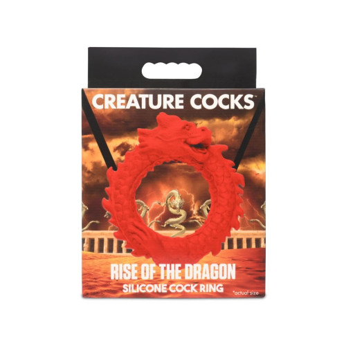 Эрекционное кольцо Creature Cocks Rise of the Dragon Silicone Penis Ring - Red