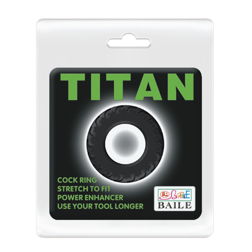 Эрекционное кольцо LyBaile TITAN cock ring Черное BI0301