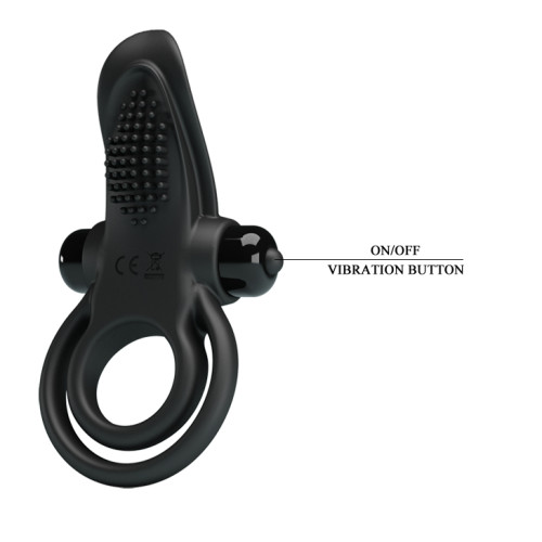 Эрекционное кольцо Pretty Love Vibrant Penis Ring Black