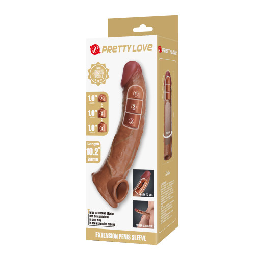 Подовжуюча насадка на член Pretty Love Extension Penis Sleeve 26 см Latin