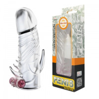 Насадка LyBaile Penis sleeve with vibration Crystal Прозрачная Насадка LyBaile Penis sleeve with vibration Crystal Прозрачная