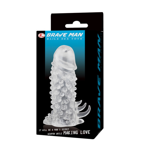 Насадка на член LyBaile со стимуляцией клитора Clear Прозрачная