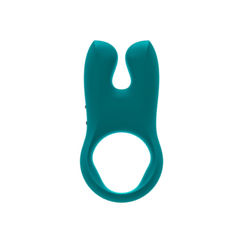 Ерекційне віброкільце з подвійною стимуляцією клітора Fun Factory NŌS deep sea blue, 2 мотори