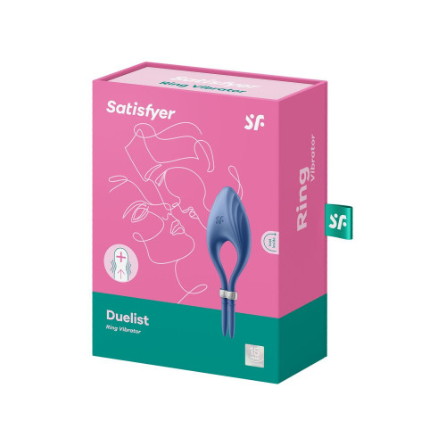 Эрекционное виброкольцо-лассо Satisfyer Duelist Blue, 10 режимов, мощный мотор
