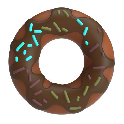 Эрекционное кольцо Pretty Love Super Donut Silicone Cock Ring Choco