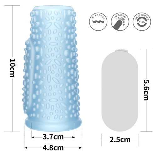 Насадка на член LoveToy Vibrating Drip Knights Ring Blue