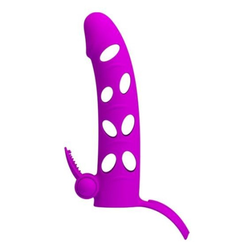 Насадка на член Pretty Love 6 Inch Vibrating Penis Sleeve Фиолетовая