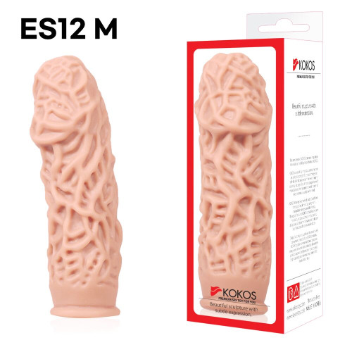 Насадка на член Kokos Extreme Sleeve ES.12 размер M, утолщающая, стимулирующий рельеф