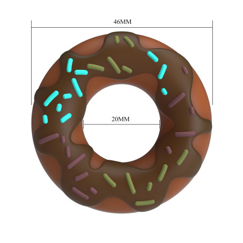 Эрекционное кольцо Pretty Love Super Donut Silicone Cock Ring Choco