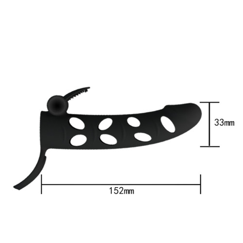 Насадка на член Pretty Love 6 Inch Vibrating Penis Sleeve Черная