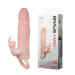 Насадка на член LyBaile Brave men Vibro Penis Sleeve with Bunny Телесная