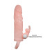 Насадка на член LyBaile Brave men Vibro Penis Sleeve with Bunny Телесная