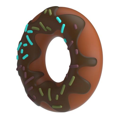 Эрекционное кольцо Pretty Love Super Donut Silicone Cock Ring Choco