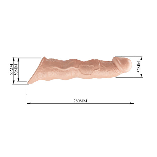 Подовжуюча насадка на член Pretty Love Extension Penis Sleeve 28 см Flesh