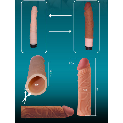 Насадка на пеніс, що подовжує LoveToy Pleasure Extender 1 extension Sleeve Flesh Тілесна