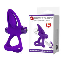 Эрекционное кольцо Pretty Love Vibration Cock Ring Purple