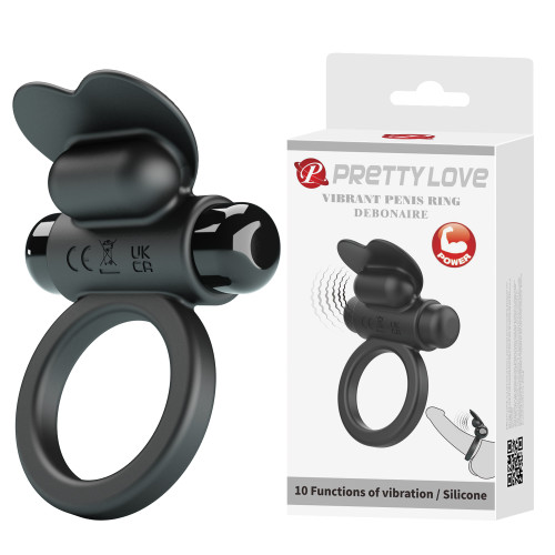 Ерекційне кільце Pretty Love Vibrant Penis Ring Debonaire Black