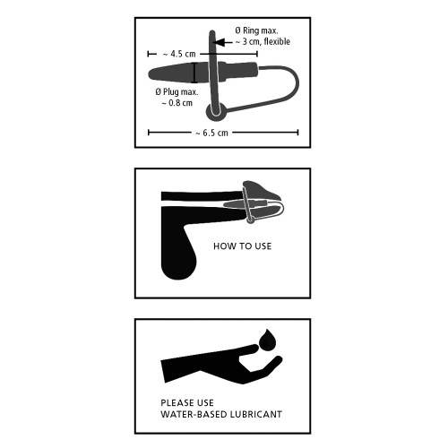 Ерекційне кільце You2Toys Penis Plug+Silicone Glans Ring Dilator Фіолетове