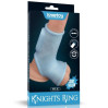 Насадка на член LoveToy Vibrating Silk Knights Ring With Scrotum Sleeve Blue