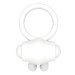 Эрекционное кольцо LoveToy Power Clit Cockring Белое